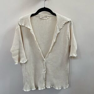 Nonna Lietta Ribbed Cardigan Top